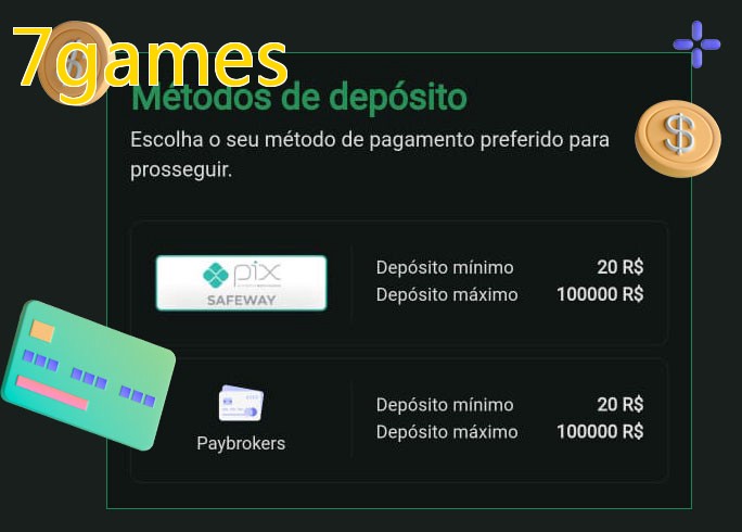 O cassino 7gamesbet oferece uma grande variedade de métodos de pagamento