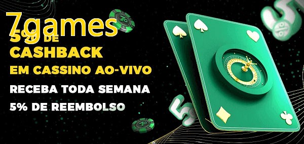 Promoções do cassino ao Vivo 7games